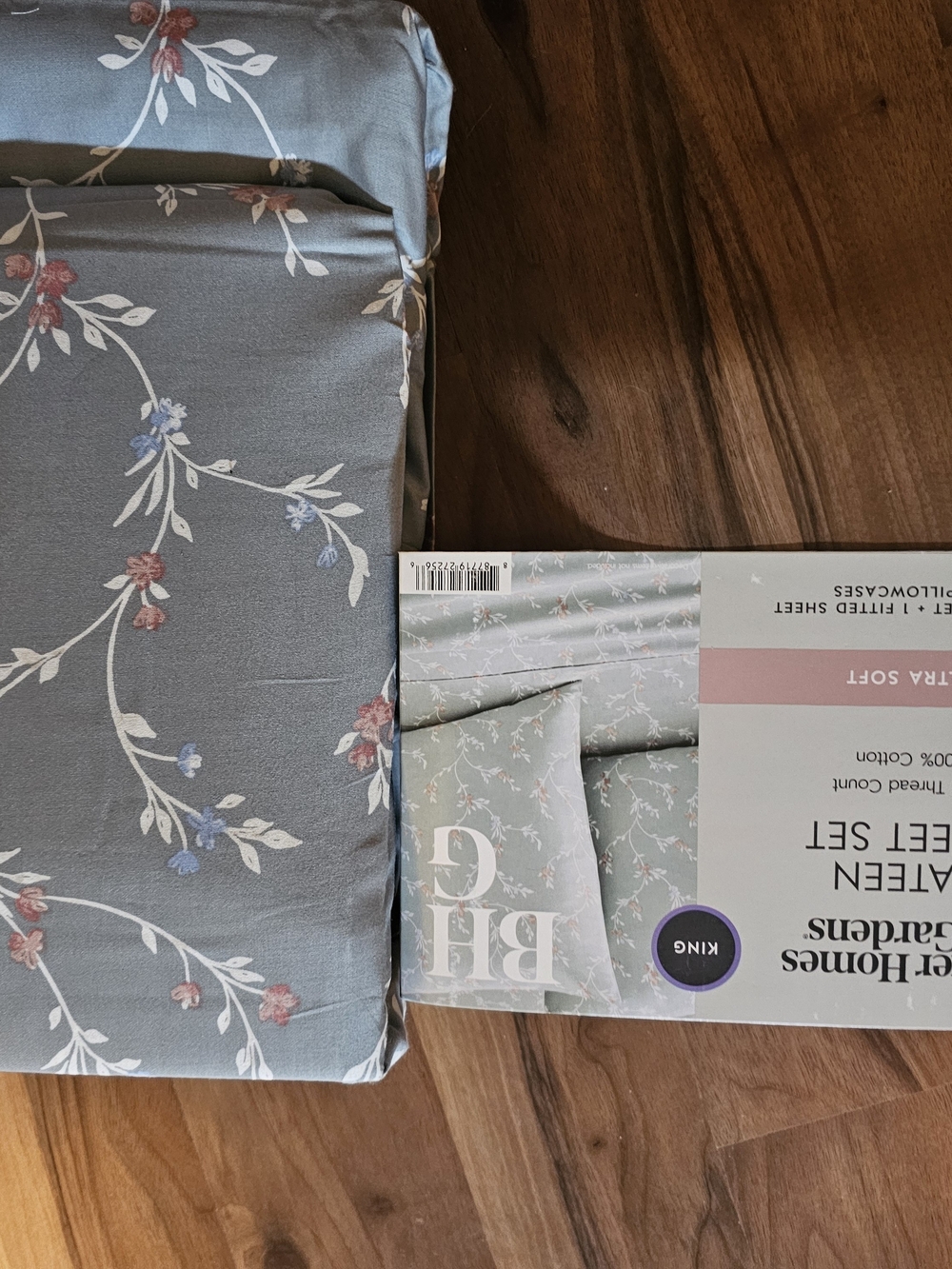King Sheet Set - Floral Vine Pattern